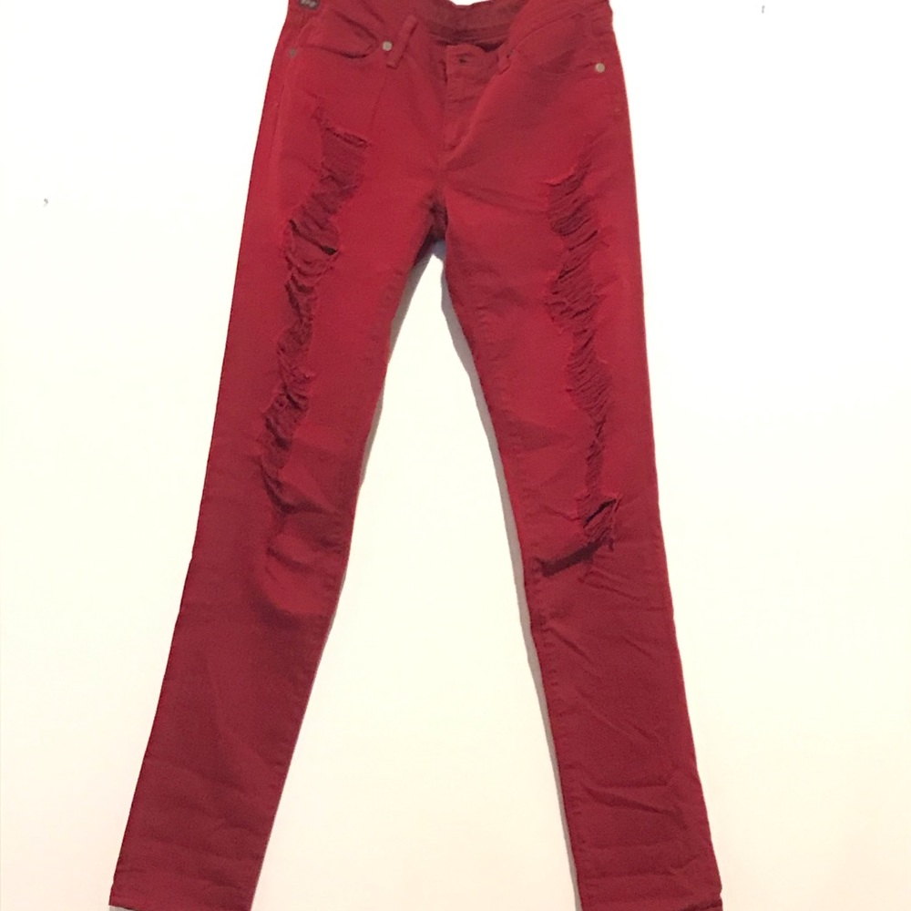 NWOT Citizens of Humanity red distressed denim